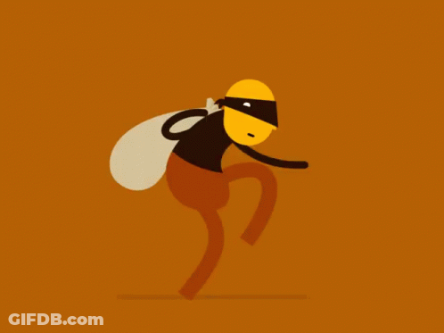 A Cartoon Illustration Of A Thief Running With A Bag On His Back GIF
