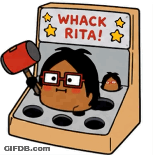 A Cartoon Illustration Of A Whack Rita Machine GIF