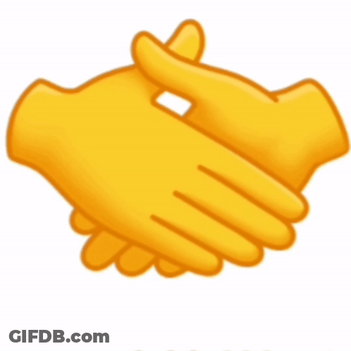 A Cartoon Illustration Of Two Hands Shaking Each Other GIF