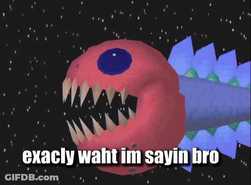 A Cartoon Image Of A Monster With The Words Exactly Waht Im Sayin Bro Below It GIF