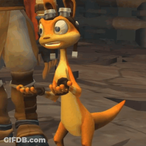 A Cartoon Kangaroo Wearing Goggles And Gloves GIF