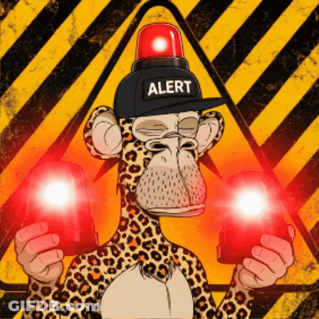 A Cartoon Leopard Wearing An Alert Hat Holds Two Red Lights GIF