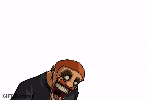 A Cartoon Man Holding A Sign That Says Subscribe GIF