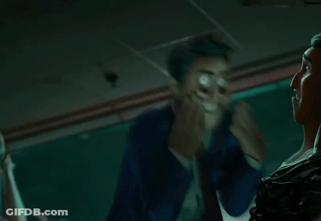 A Cartoon Man In A Suit And Tie Is Screaming GIF