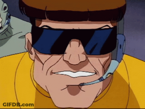 A Cartoon Man Wearing Sunglasses And A Headset GIF