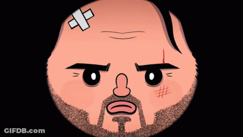 A Cartoon Man With A Bandage On His Forehead GIF