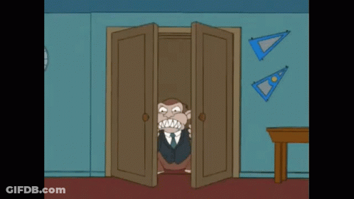 A Cartoon Monkey Is Holding A Book Called The Watchtower GIF