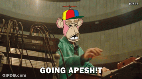 A Cartoon Monkey Is Playing A Keyboard And Says Going Apesh GIF