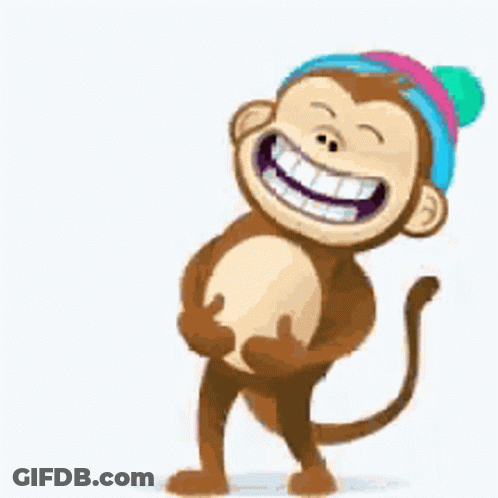 A Cartoon Monkey Wearing A Hat Is Smiling And Giving A Thumbs Up . GIF