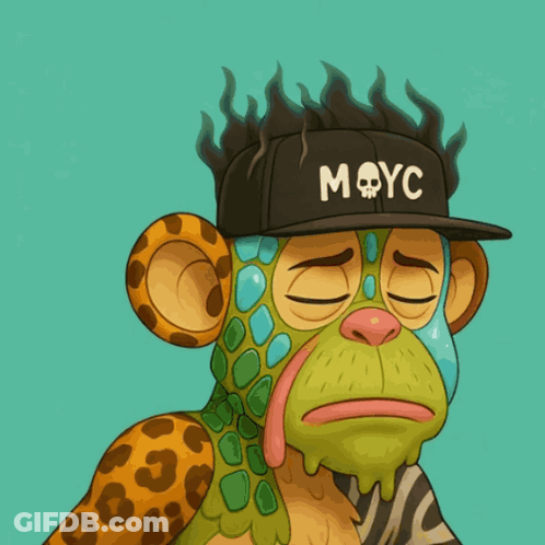 A Cartoon Monkey Wearing A Hat That Says Moyo GIF