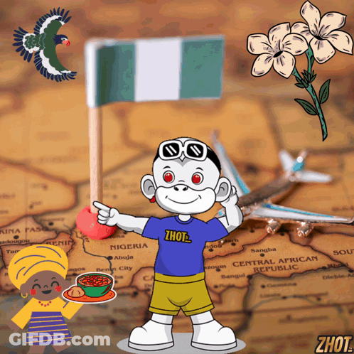 A Cartoon Monkey Wearing A Shirt That Says Zhot GIF