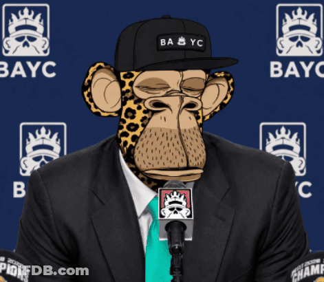 A Cartoon Monkey Wearing A Suit And Hat With The Words Job 'S Not Finished GIF