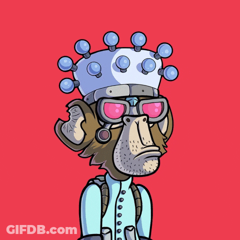 A Cartoon Monkey With A Crown On His Head GIF