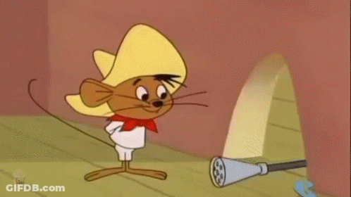 A Cartoon Mouse Is Holding A Hose And The Word Jiihaa Is On The Bottom GIF