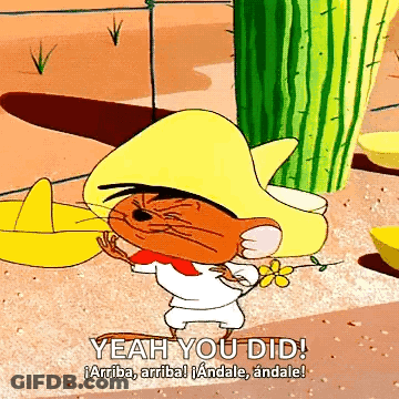 A Cartoon Mouse Says Yeah You Did GIF