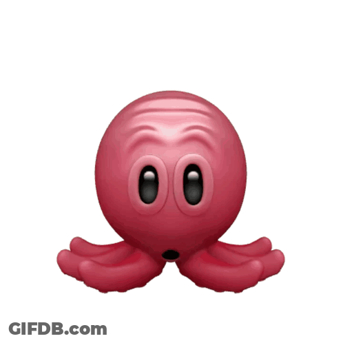 A Cartoon Octopus With A Explosion Coming Out Of Its Head GIF