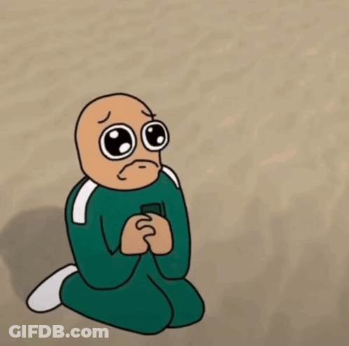 A Cartoon Of A Baby In A Green Jumpsuit With A Surprised Look On His Face GIF