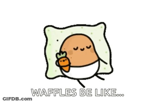 A Cartoon Of A Baby Potato Sleeping On A Pillow GIF