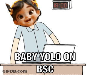 A Cartoon Of A Baby Sitting At A Desk With The Words Baby Yolo On Bsc On It GIF