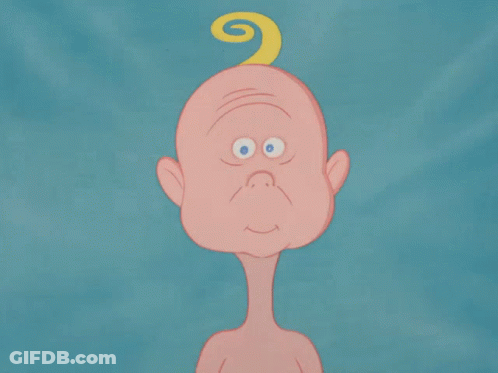 A Cartoon Of A Baby With A Spoon In Its Mouth GIF