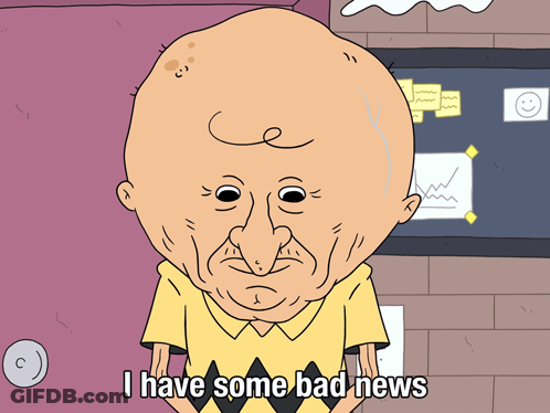 Bald Man Saying I Have Some Bad News GIF