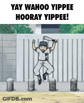 A Cartoon Of A Baseball Player Jumping Over A Fence With A Bat In His Hand . GIF