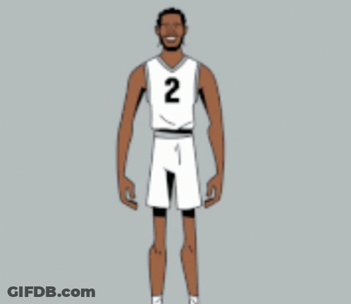 A Cartoon Of A Basketball Player Wearing A Number 2 Jersey GIF