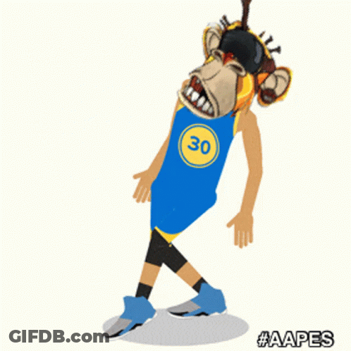 A Cartoon Of A Basketball Player With The Number 30 On His Shirt GIF