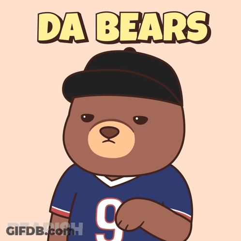 A Cartoon Of A Bear Wearing A Jersey With The Number 9 GIF