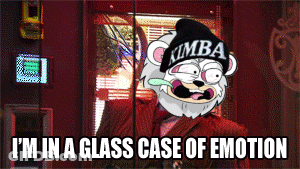 A Cartoon Of A Bear Wearing A Kimba Hat GIF