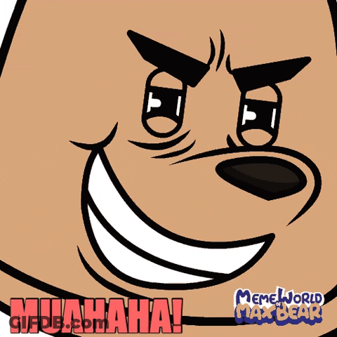 A Cartoon Of A Bear With The Words Meme World Max Bear GIF