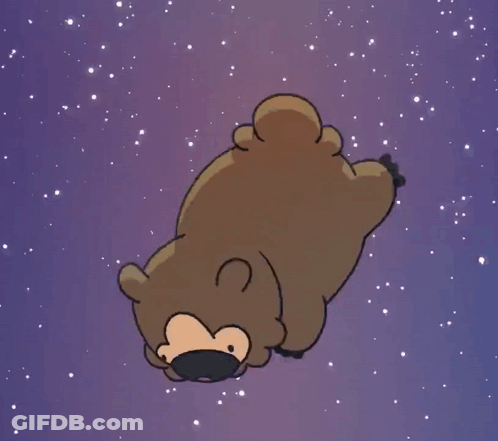 A Cartoon Of A Beaver Flying Through The Air GIF