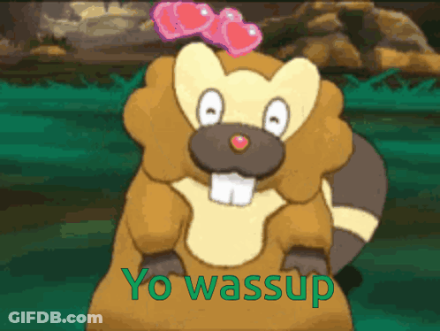A Cartoon Of A Beaver With The Words Yo Wassup Written Below It GIF