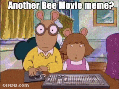 A Cartoon Of A Bee Movie Meme GIF