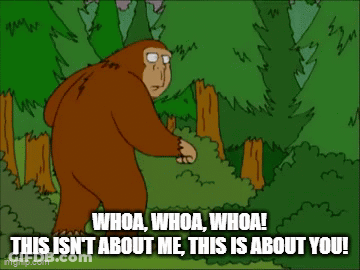 A Cartoon Of A Bigfoot Standing In The Woods With The Caption Whoa Whoa Whoa GIF