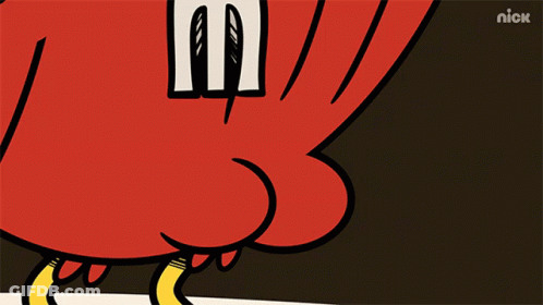 A Cartoon Of A Bird Holding A Fork With The Nick Logo On The Bottom Right GIF