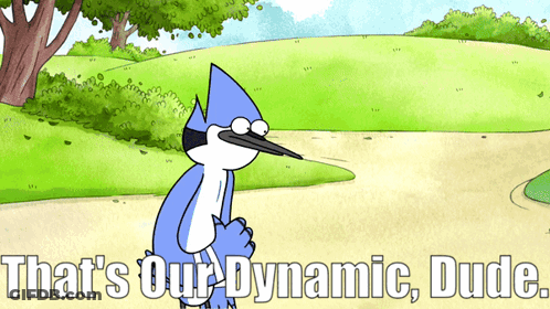 A Cartoon Of A Bird With The Words That 'S Our Dynamic Dude GIF