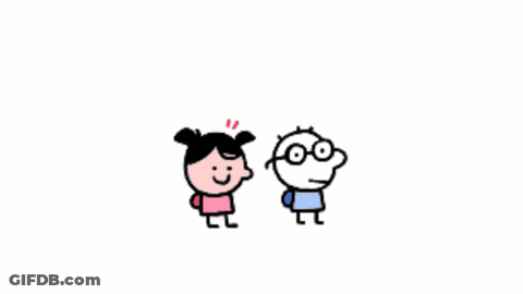 A Cartoon Of A Boy And A Girl With A Speech Bubble Saying You Need To Stop Making Bets Dude GIF