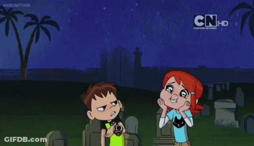 A Cartoon Of A Boy And A Girl With Cn Hd Written On The Bottom Right GIF