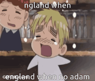 A Cartoon Of A Boy Crying With The Words Ngland When England When No Adam On The Bottom GIF