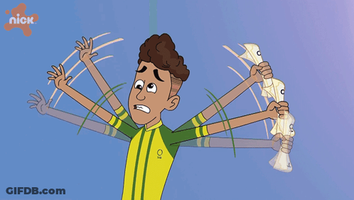 A Cartoon Of A Boy Holding A Piece Of Paper With The Nick Logo In The Background GIF