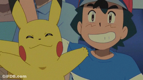 Boy Holding Pikachu GIF