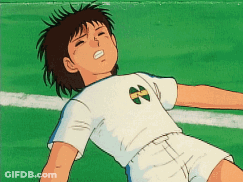 A Cartoon Of A Boy Laying On The Ground With The Word His On The Bottom GIF
