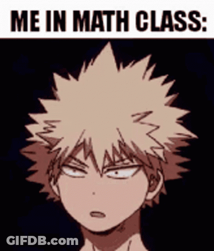 A Cartoon Of A Boy Making A Funny Face In A Math Class With The Words `` Me In Math Class '' . GIF