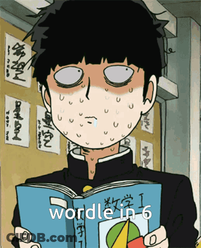 A Cartoon Of A Boy Reading A Book That Says Wordlein 6 GIF