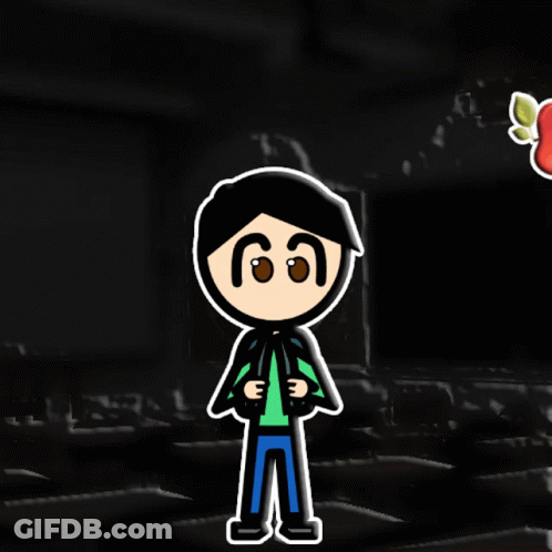 Boy Standing In Front Of Back To School Sign GIF