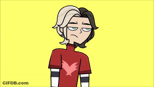 A Cartoon Of A Boy Wearing A Red Shirt With A Bird On It GIF