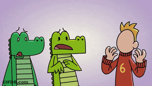 A Cartoon Of A Boy Wearing A Red Sweater With The Number 6 On It GIF