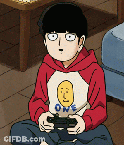 A Cartoon Of A Boy Wearing A Shirt That Says One On It GIF