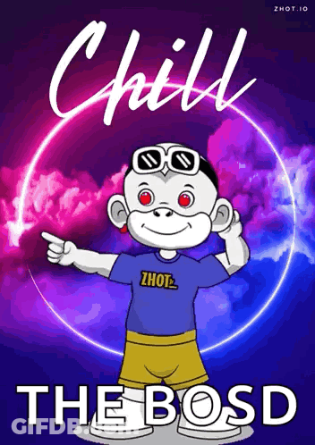 A Cartoon Of A Boy Wearing A Shirt That Says Zhot GIF